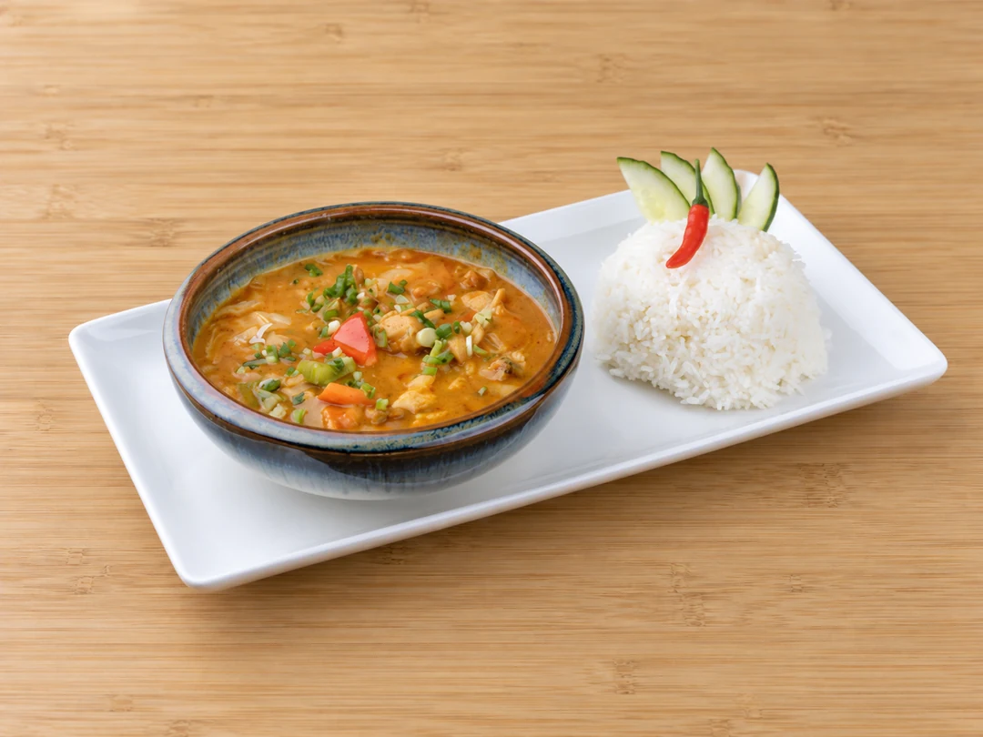 PA2. Poulet thaï au curry rouge