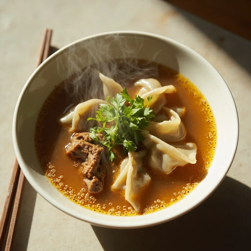 H2 - Soupe de raviolis au bœuf (wontons)