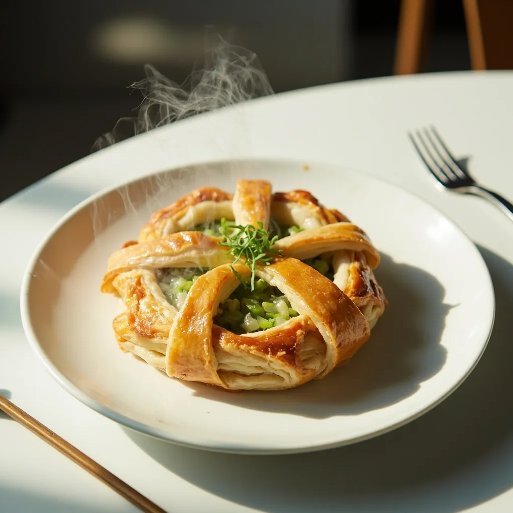 P11 - Pâte feuilletée aux poireaux (2,80€/pièce) (Chinese Chive Pie)